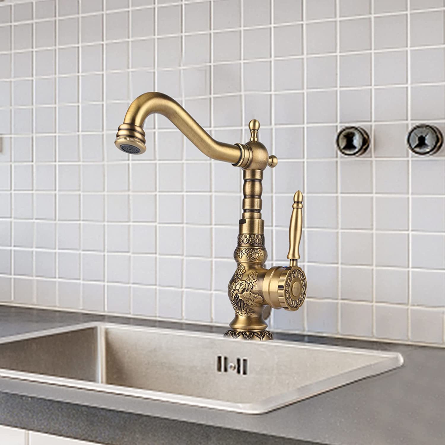 Derniers cas d'entreprise concernant Robinet de lavabo durable et pratique en laiton avec design antique sculpté